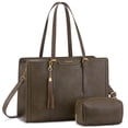 thumbnail image 1 of Bolsa de cuero vintage LOVEVOOK para portátil de 15.6 pulgadas con bolso de mano, 1 of 6