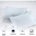 thumbnail image 3 of SGI Bedding 600 TC Pillowcase Set Light Blue Color 2 Piece King Size, 3 of 4