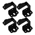 thumbnail image 5 of QIFULL 4Pcs Bed Frame Brackets for Bed Frame Support Iron Black Square, 5 of 7