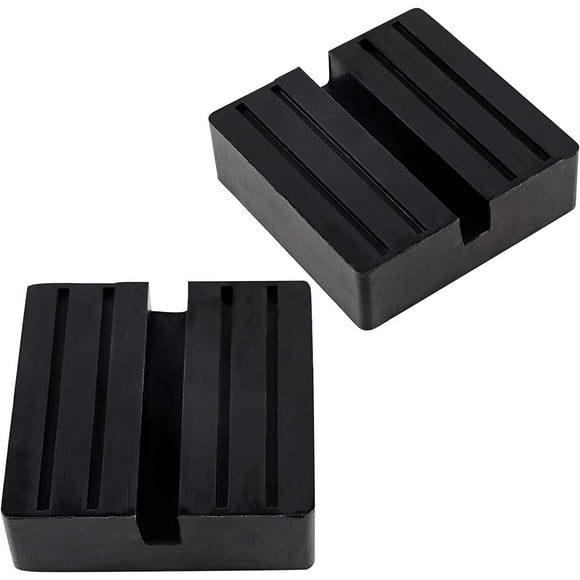 2 Pcs Jack Pad Universal Rubber Slotted Rail Frame Jack Protector for Cars and SUVs for Jacks and Lifts