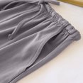 thumbnail image 5 of Wyobmus Women's Cotton Pajama Pants Solid Color Elastic Waisted Couples Home Sleepwear Pajamas Pants Gray, 5 of 5