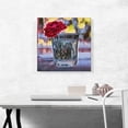 thumbnail image 2 of ARTCANVAS Rose Flower Drink Home decor Canvas Art Print - Size: 18" x 18" (1.50" Deep), 2 of 9