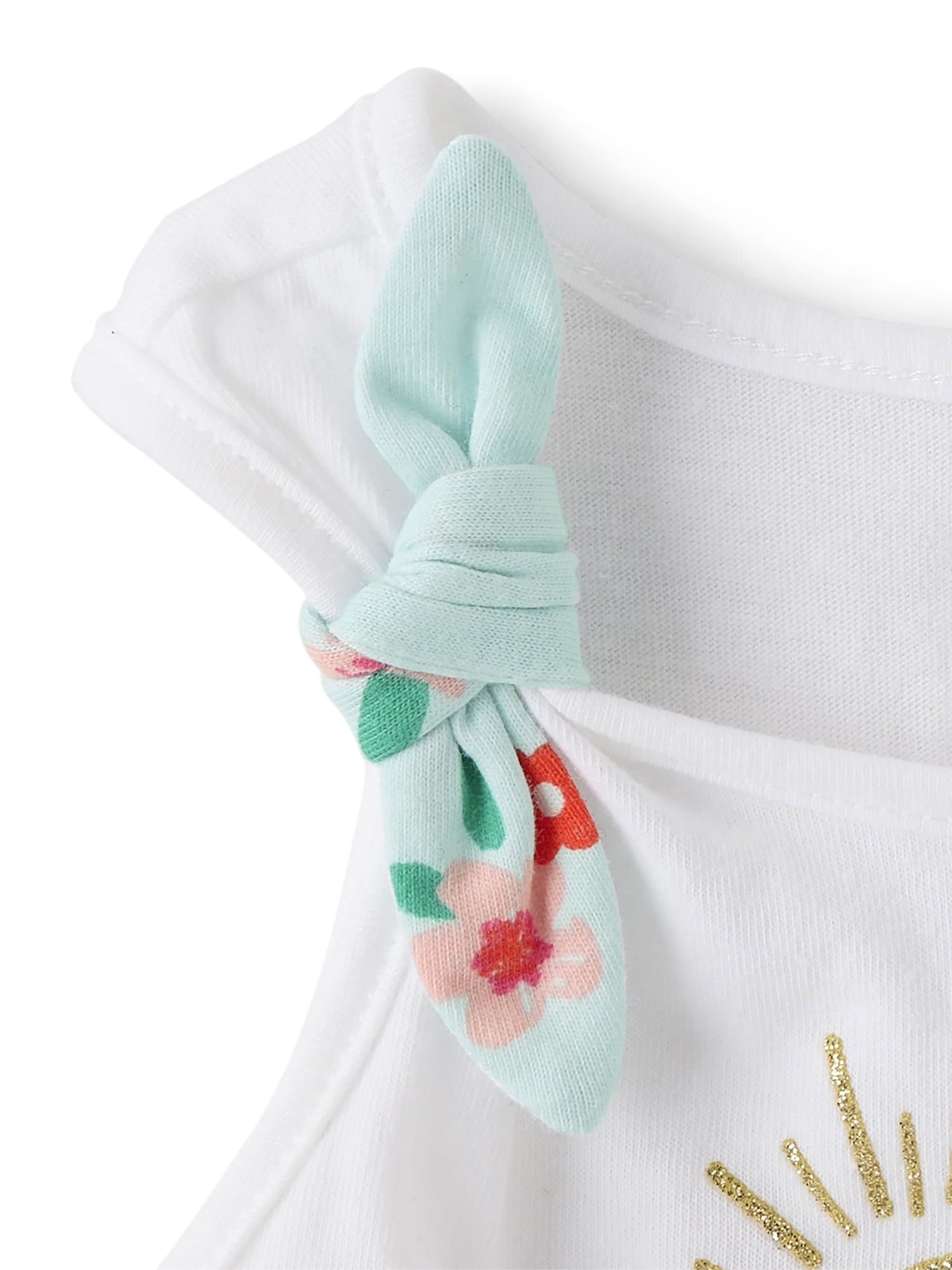 The Children's Place Toddler Girls Sleeveless Beach Bow Outfit Set, 2-Piece, Sizes 12M-5T