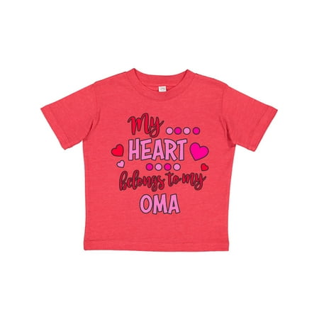 

Inktastic My Heart Belongs to my Oma Gift Toddler Boy or Toddler Girl T-Shirt