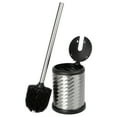 thumbnail image 4 of Bath Bliss Self Closing Lid Toilet Brush and Holder in Stainless Steel Swirl, 4 of 7