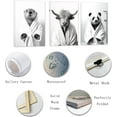 thumbnail image 6 of ZHONGYUTONG Bathroom Animal Wall Art 3 Pieces Cute Otter Highland Cow Panda Wearing Bathrobe Funny Poster Black White Canvas Prints for Toilet Restroom Framed (24.00" x 36.00" x 3PCS), 6 of 7