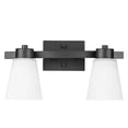 thumbnail image 2 of Prominence Home Fairendale 2 Light Matte Black Bathroom Vanity Light with Frosted Glass, 2 of 10