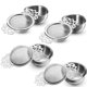 thumbnail image 1 of Coladores de té con cuencos de goteo, infusor de té de malla, filtro de té de hojas sueltas de acero inoxidable con asas para una mejor experiencia de té (plata, 6 piezas), 1 of 5
