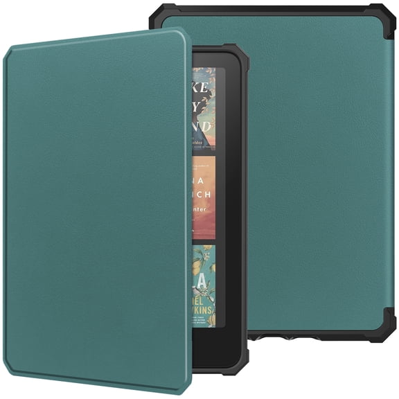 TECH CIRCLE for Amazon Kindle Paperwhite 7" Case 12th Generation 2024, Kindle Colorsoft Signature Edition Case 7" 2024, PU Leather Slim Lightweight Thin Book Case with Auto Sleep Wake, Darkgreen