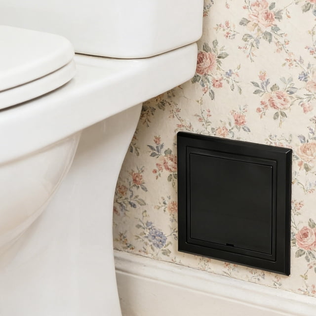 unbranded Cubierta Decorativa Y Removible Para Acceso A Tuberías En Drywall Color Negro Para Interiores