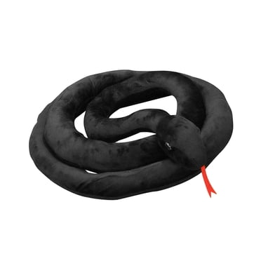 Bunblic Jouet en Peluche Animal Confortable Câlin Jouet en Peluche Serpent Poupée Noire