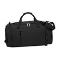 thumbnail image 4 of Bolsa de viaje de lona, ​​portátil, para llevar en el gimnasio, deportiva, con funda para carrito Negro, 4 of 9
