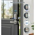 thumbnail image 6 of Veise Fingerprint Smart Front Door Lock with Handle Set, App Control Keyless Entry, Touchscreen Keypad, Emergency Power Port, Auto Lock, Easy Install, Metal Satin Nickel, 6 of 10