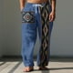 thumbnail image 1 of Pantalones largos para hombre, cintura elástica, transpirables, cómodos, suaves, informales, de playa, de poliéster., 1 of 5