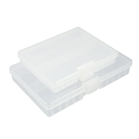 Juego de caja de almacenamiento de baterías de plástico duro portátil Uxcell para baterías AAA/AA