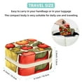 thumbnail image 5 of Thanksgiving Apple Travel Portable Square Jewelry Box for Rings Earrings Necklaces Bracelets Girls Women Display Case Holder Organizer Stand Storage Box, 5 of 6