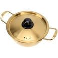 thumbnail image 3 of Shisuyan 1 Set Stainless Steel Kitchen Pot Double-handle Korean Style Instant Noodles Pot, 3 of 8