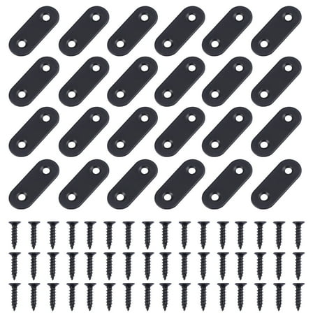 72 Pcs Heavy-duty Bracket Joint Adjustable Truss Plates Black