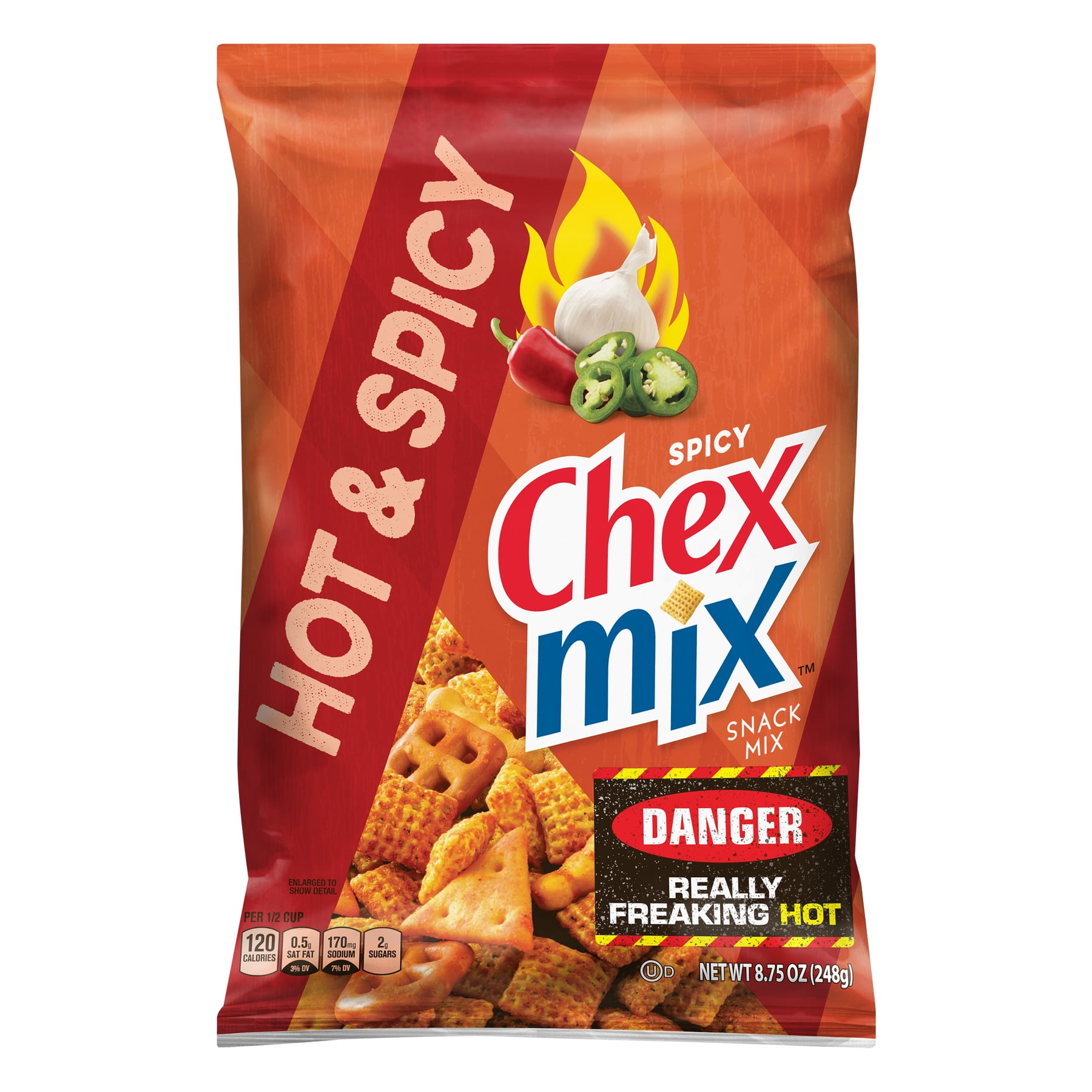 Chex Mix Hot and Spicy Snack Mix, 8.75 oz Bag