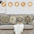 thumbnail image 2 of Boho Throw Pillow Covers 18x18 Set of 4, Monaco Rug Persian Carpet Decorative Pillows Covers for Couch, Sofa Pillows Case for Living Room, Bohemia Ethnic Style Sofa Cushion Case (18x18 inch), 2 of 6