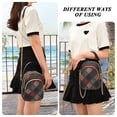 thumbnail image 6 of FORMRS Crossbody Bag for Women Quilted Travel Shoulder Cell Phone Purse with Chain Strap Handbag, Red Tartan Pattern, 6 of 7