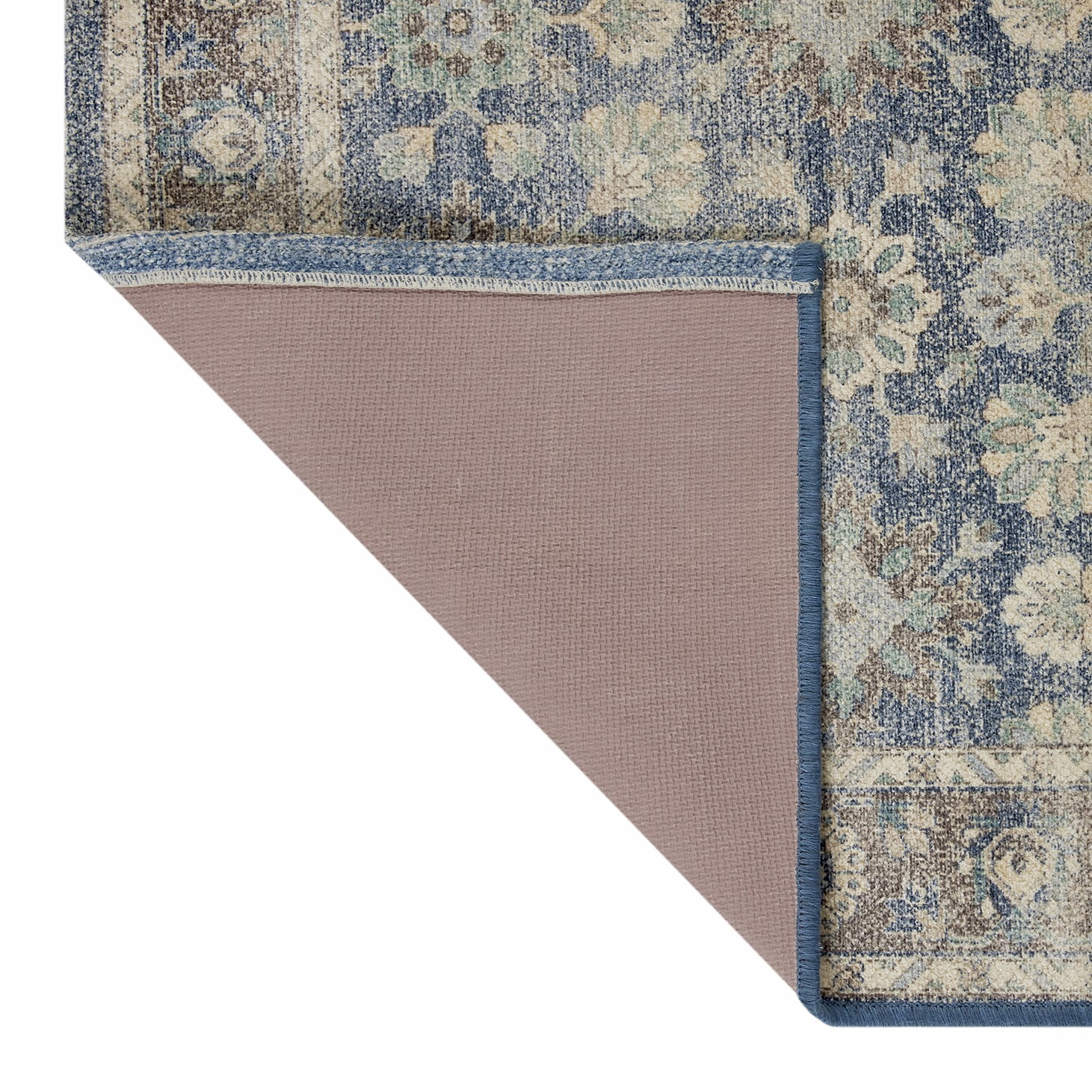 (2 pack) Better Homes & Gardens  Blue Floral Indoor 2.5' x 7' Runner Rug