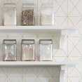 thumbnail image 2 of NuWallpaper NUS3577 White & Gold Get In Line Peel & Stick Wallpaper, 2 of 6