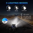 thumbnail image 2 of DAMAIE Rechargeable USB Bike Light, 550 Lumen Powerful LED Bike Light with Alarm and Phone Holder, Rechargeable Headlamp for ATV, Road Bike and Scooter -B, 2 of 5