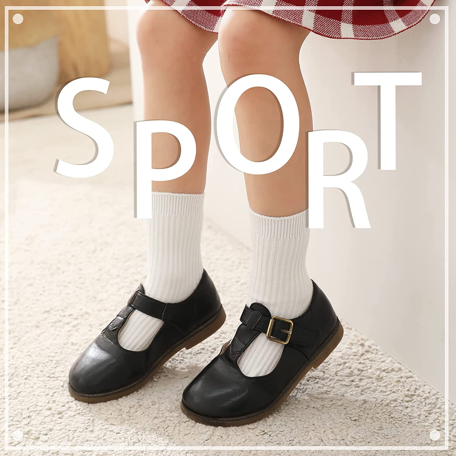 Socquettes Enfant - Socquettes Sport Fille Coton - Olympia