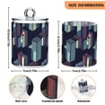 thumbnail image 5 of Yayeee 2 Pack Qtip Holder Bathroom Cotton Swab Canister with Lid Clear Dispenser Set, Cube Stripes, 5 of 6