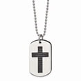 thumbnail image 5 of Chisel Stainless Steel Polished Black Ip-plated Lord's Prayer Necklace, 5 of 5
