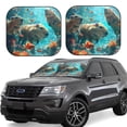 thumbnail image 6 of Kdxio Underwater Swimming Guinea Pig Print 2-Piece Sun Shade Front Windshield - Foldable Car Front Window Sunshades for Most Sedans SUV Truck, 6 of 6