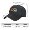 thumbnail image 3 of Vintage Cotton Washed Distressed Baseball Cap - Black Hat with Tree Deer Rabbit Design Sunset & Blue Sky Pattern for Men & Women, 3 of 6