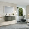 thumbnail image 2 of Eviva Haven 39"W x 22"D Green Wall-mounted Bathroom Vanity with White Solid Surface Integrated Sink Top, 2 of 10