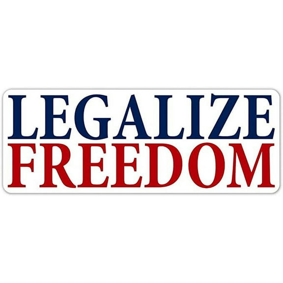 (Pack of 3 Stickers) Legalize Freedom American Value Vinyl Decal Bumper Sticker 3” X 8”
