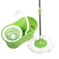 thumbnail image 3 of Ktaxon 360° Rotating Adjustable Handle Floor Mop with 2 Mop Heads & Bucket Green, 3 of 10