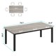 thumbnail image 3 of Qinaqin 78.7 Inch Largo de Profundidad Madera Rectangular Counter Kitchen cm Profundidadining Mesa para 6 con Robusto Metálico Frame y Gris Finish, 3 of 7