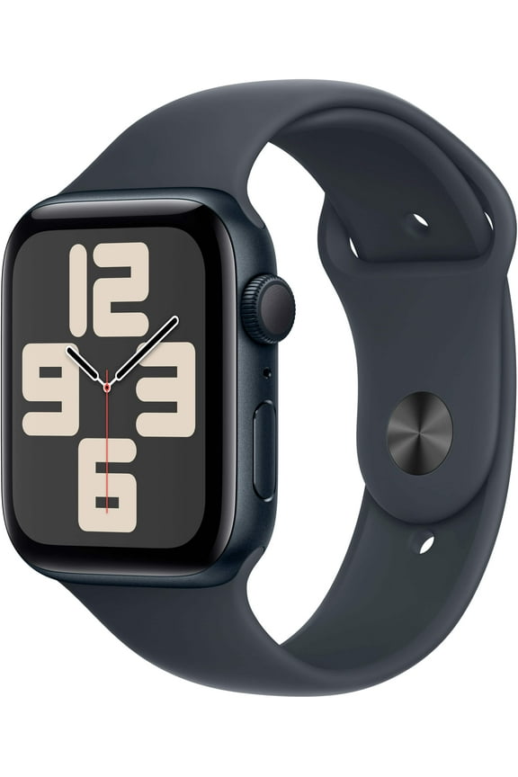 Pre-Owned Apple Watch SE (2nd Gen) [GPS 44mm] Smartwatch with Midnight Aluminum Case with Midnight Sport Band - S/M