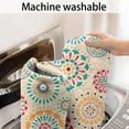 thumbnail image 3 of Multicolor Ethnic Floral Pattern Bathroom Rugs Mat,Non Slip Microfiber Bathroom Rug,Rubber Backing,Soft Bathroom Mats for Bathroom Floor,Tub and Shower,17x27in(43x68cm), 3 of 3