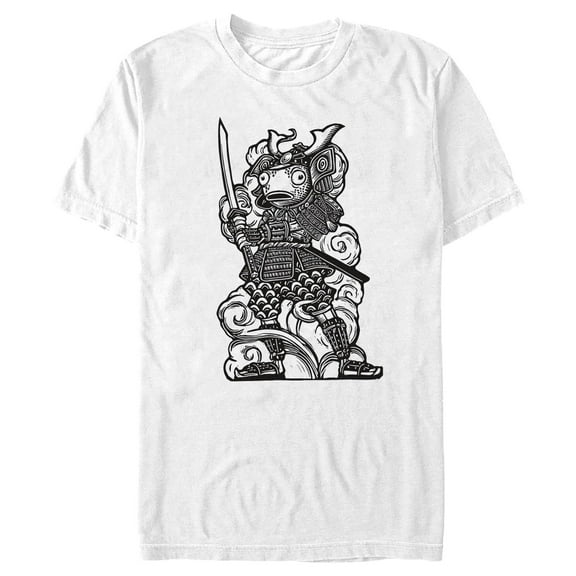 Men's Fortnite Fishstick Portrait Graphic Tee White Medium