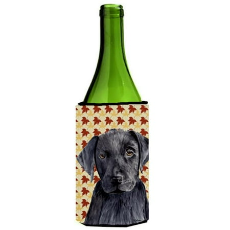 

Labrador Black Fall Leaves Portrait Wine Bottle Hugger - 24 oz.