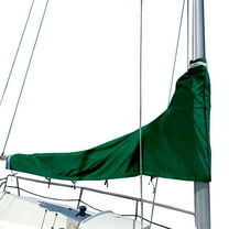 SavvyCraft Waterproof Mainsail Boom Cover, Heavy Duty 600D Sailboat Mainsail Cover UV protection Weather-Resistant, Boom Length 8'-9' Green