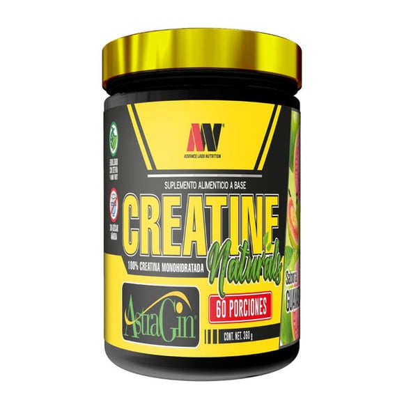 Creatina en Polvo Advance Labs Nutrition Naturals Stevia y Monk Fruit Guayaba 60 Serv 360g