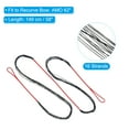 thumbnail image 2 of Uxcell Bow String Replacement 16 Strands with Nock Point 58" Length for AMO 62" Red-Black, 2 of 6