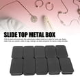 thumbnail image 3 of 10 Pcs Slide Top Metal Box Leakproof Portable Mini Sliding Metal Container for Lip Balm Candy Mints Beads, 3 of 7