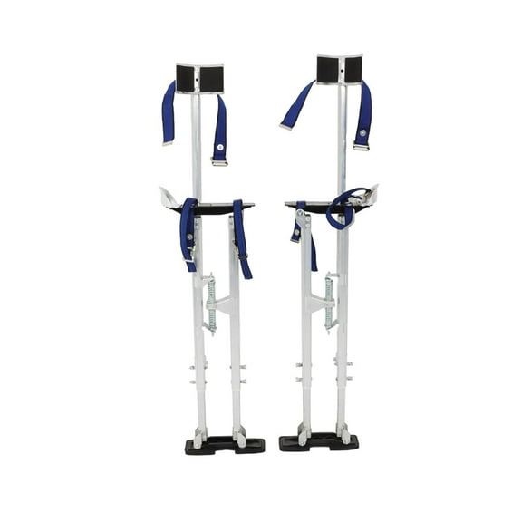 munirater 36-48 Inch Drywall Stilts Silver Adjustable Aluminum Stilt Tool Fit for Painting or Cleaning