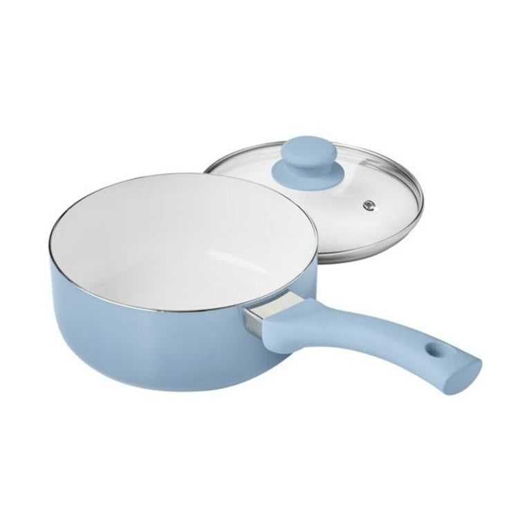 2 Pieces Ceramic Cookware Set with Lid and Insulated Handle - Costway