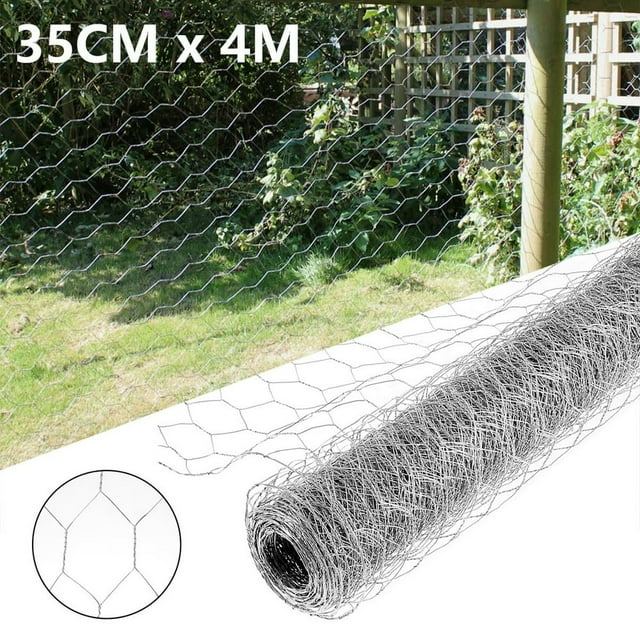 MesaSe 13FT x 13.78inch Metal Fence Netting Metal Wire Fences Hexagonal Galvanized Welded Mesh Wire for Rabbit Cage Chicken Coop