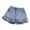 Blue, variant on PINQI Kids Lightweight Short Pants Little Girls Embroidered Elastic Waist Denim Shorts Girl's Pants Girl's Shorts Embroidered Small Flower Denim Shorts