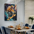 thumbnail image 5 of Astronaut Skateboarding in Space Wall Art Canvas Prints Poster - Cosmic Skateboarder Galaxy Universe Decor - Colorful Artwork for Home Bedroom Living Room Office Wall Decor-frame-, 5 of 7